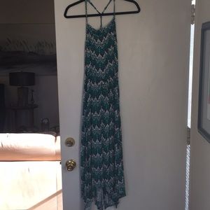 Dress with hankerchief cut bottom